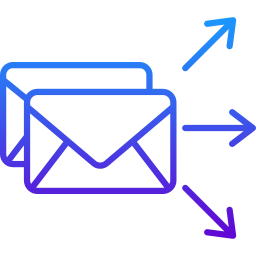 Email Marketing icono Icono sobre mensaje